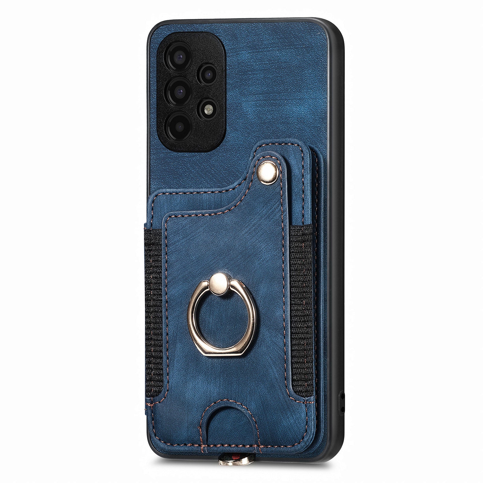 Drop-proof Cover for Samsung Galaxy A23 4G / 5G RFID Blocking Card Holder PU Leather PC TPU Kickstand Phone Case