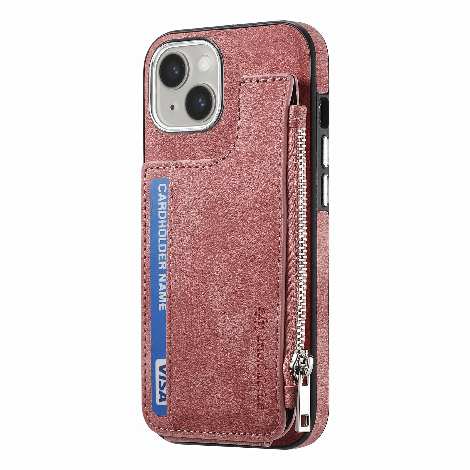 Til iPhone 13 6,1 tommer Pung Kickstand-etui Stødsikkert PU-læder TPU-skal magnetisk telefoncover