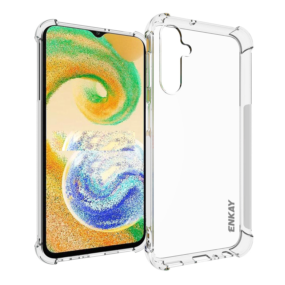 ENKAY HAT PRINCE For Samsung Galaxy A24 4G Anti-drop Phone Case Clear TPU Cover with High Aluminium-silicon Glass Film