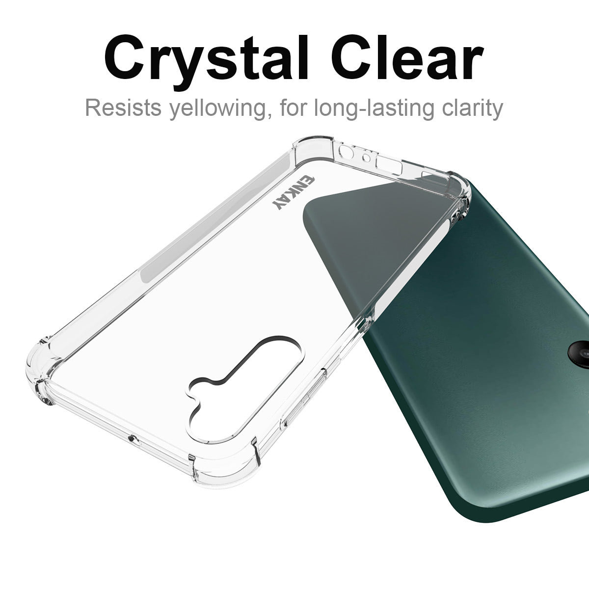 ENKAY HAT PRINCE For Samsung Galaxy A24 4G Anti-drop Phone Case Clear TPU Cover with High Aluminium-silicon Glass Film