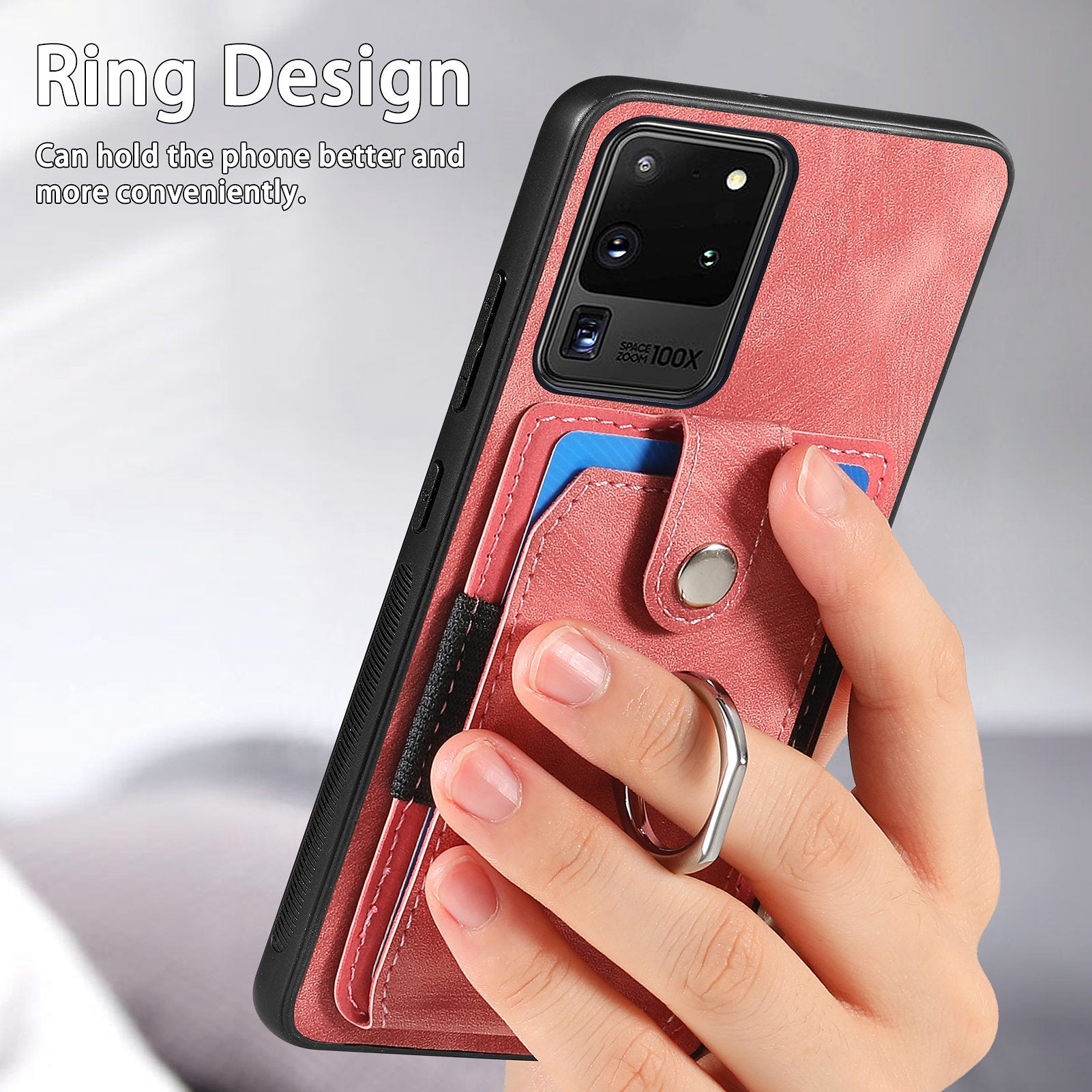 Telefoncover til Samsung Galaxy S20 Ultra Kortholder Kickstand Slim Cover PU Læder TPU PC Cover
