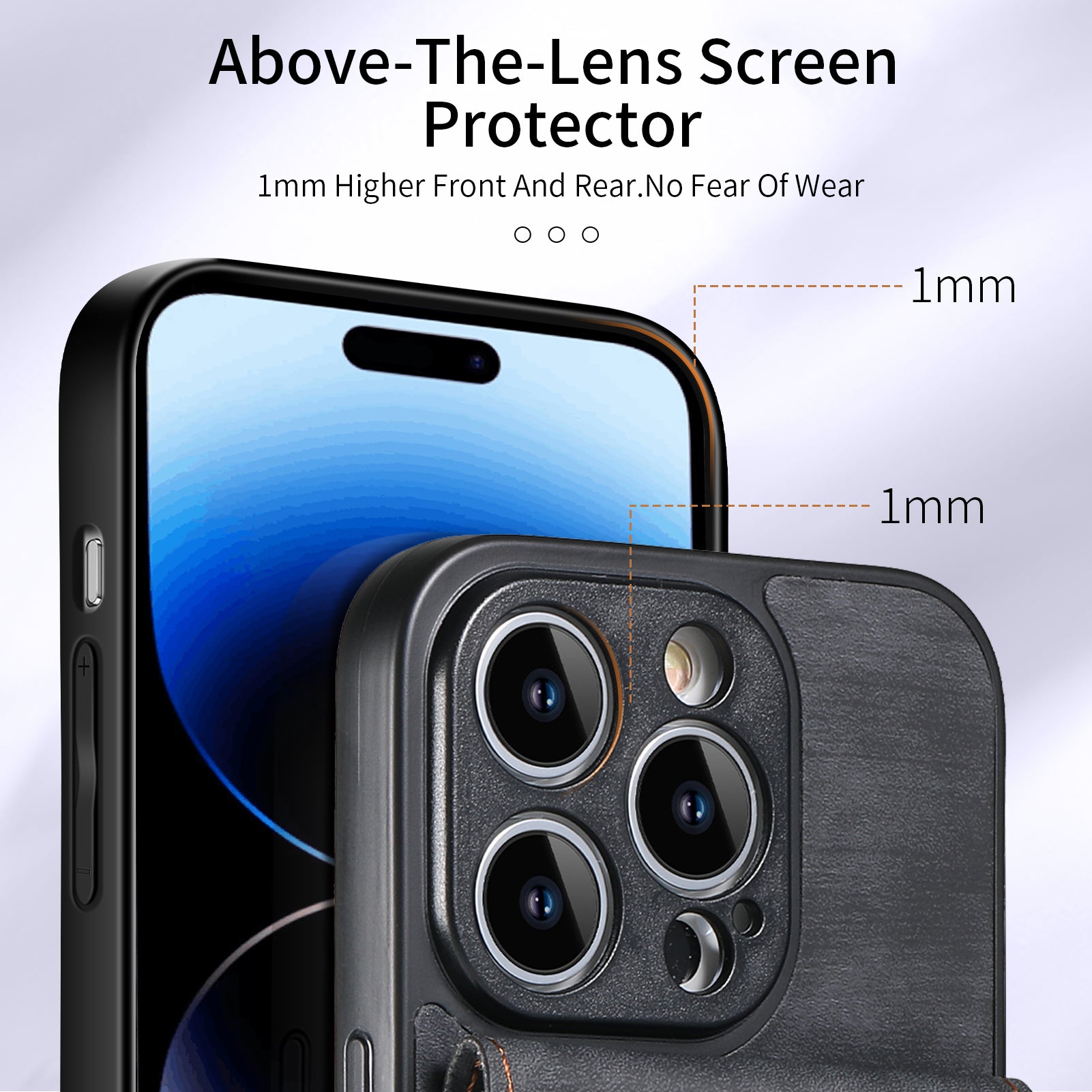Card Holder Kickstand Case for iPhone 14 Pro Max PU Leather Coated PC+TPU Phone Cover