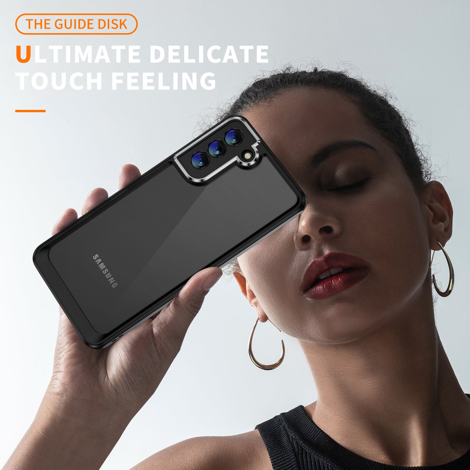 For Samsung Galaxy S21 5G Clear Phone Case Hard Acrylic Back Soft TPU Anti-Scratch Cover