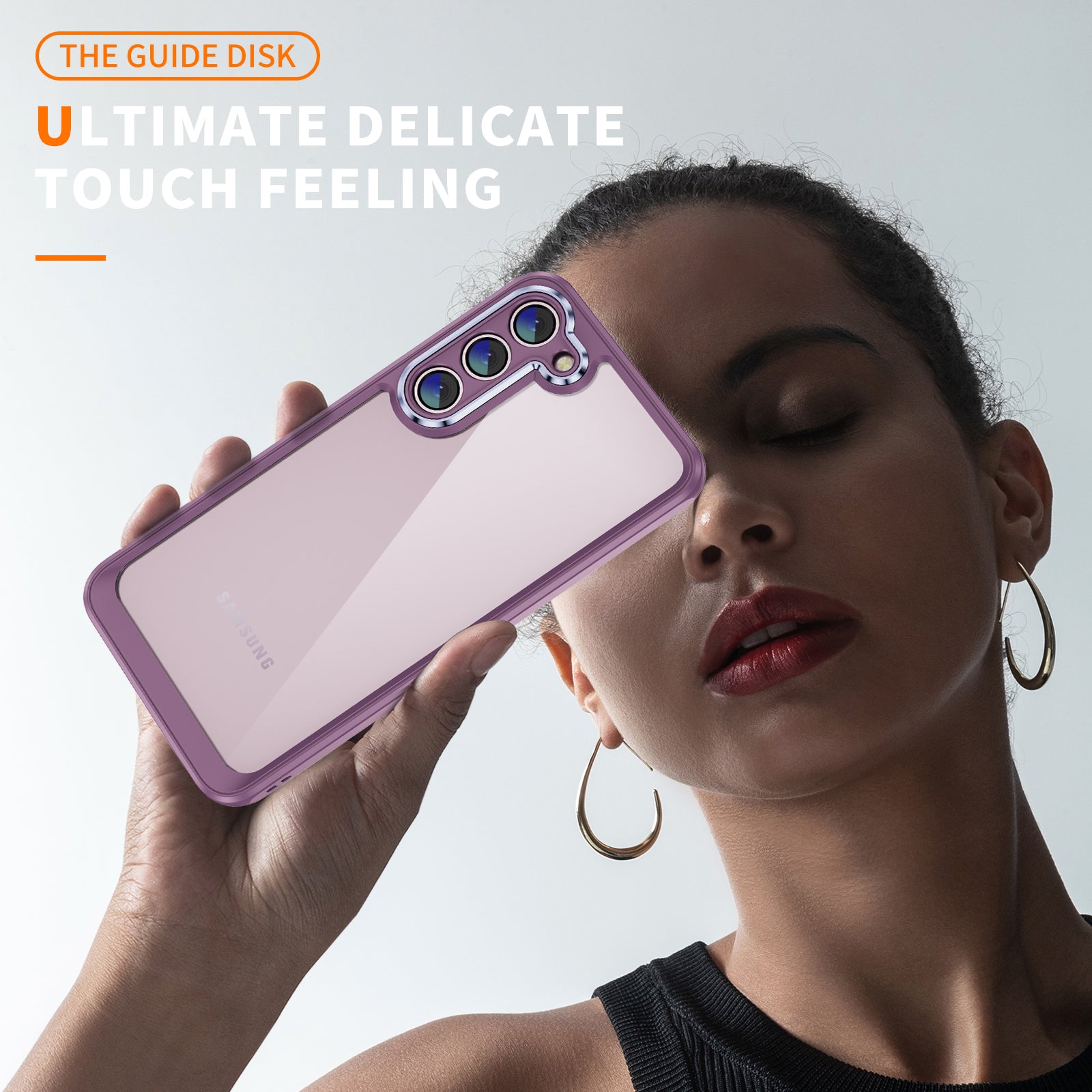 For Samsung Galaxy S22 5G Phone Case Clear Acrylic TPU Frame Protective Cover