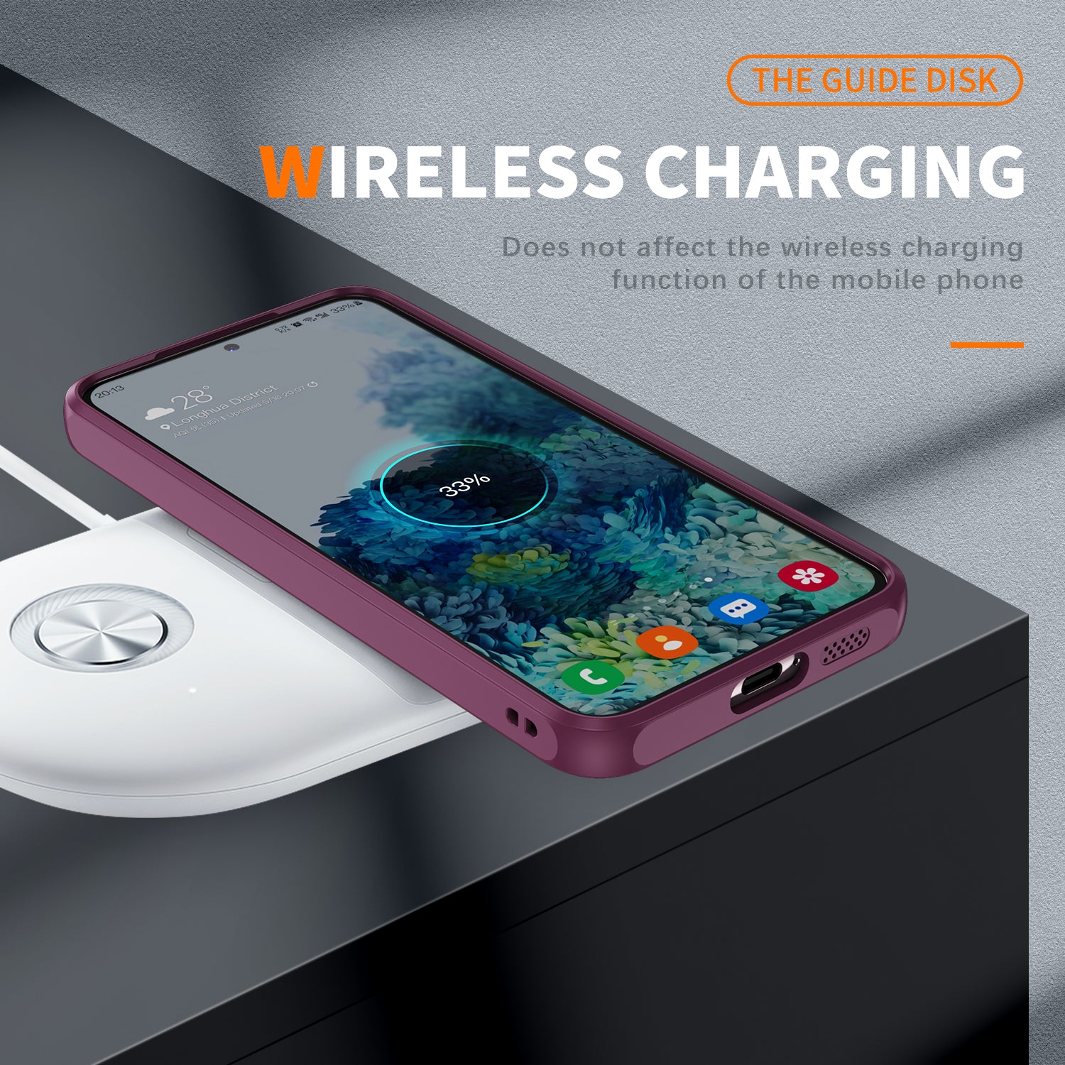 For Samsung Galaxy S22 5G Phone Case Clear Acrylic TPU Frame Protective Cover