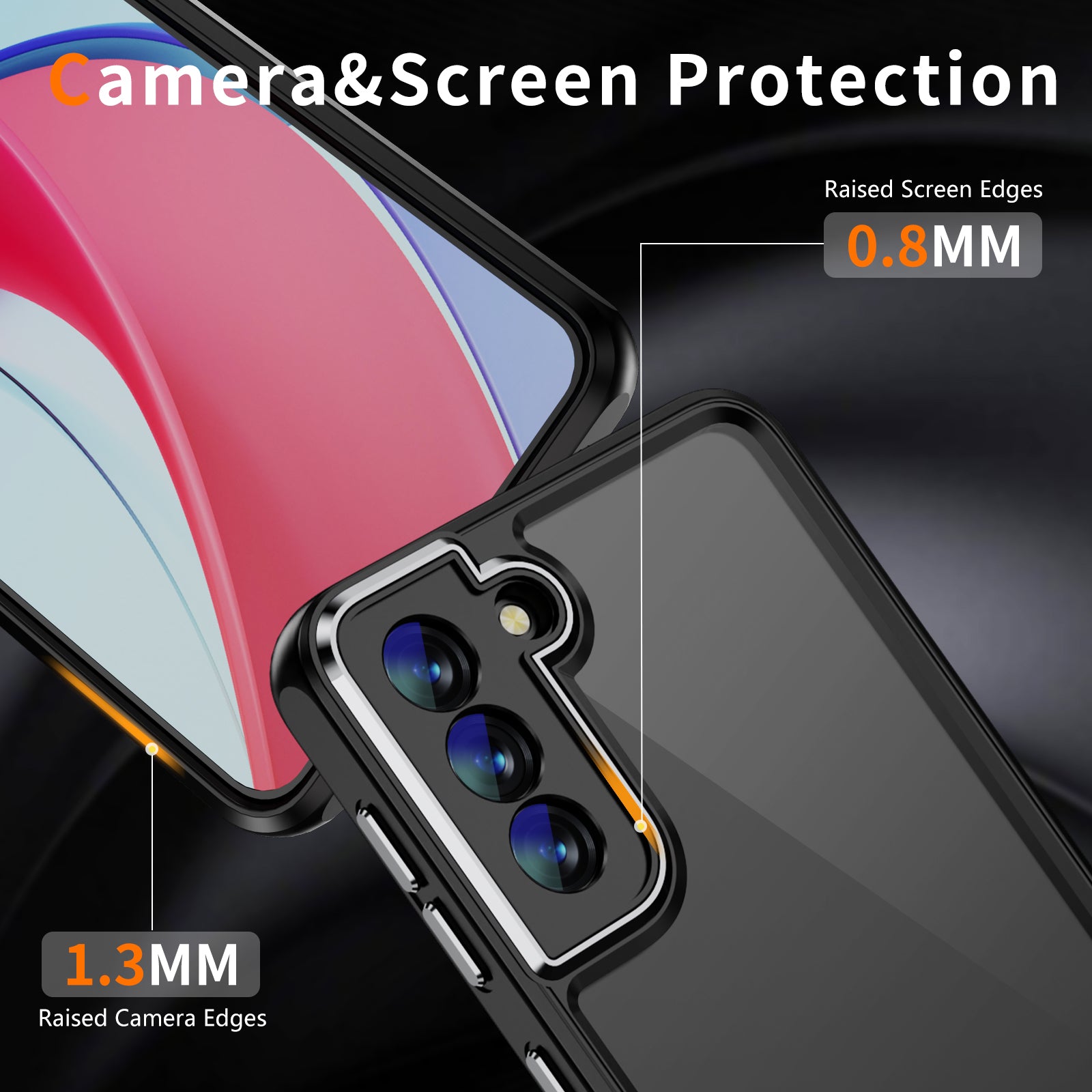 For Samsung Galaxy S21 5G Clear Case Acrylic TPU Hybrid 2-in-1 Shockproof Phone Cover