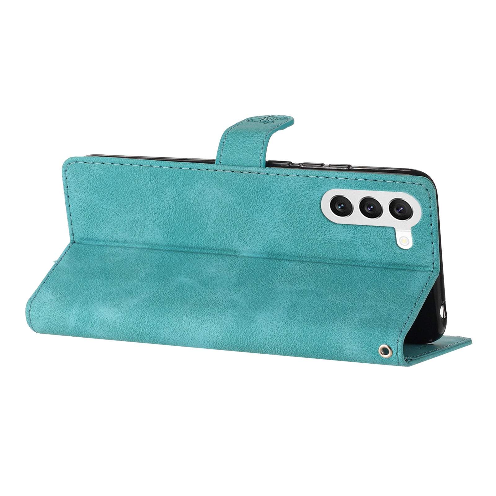 For Samsung Galaxy S23 Flower Imprinted Anti-drop Shell Wallet Stand Leather Phone Case