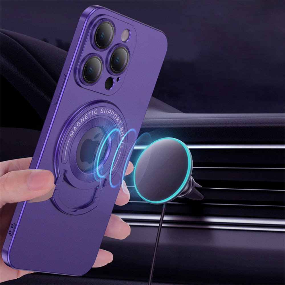 For iPhone 14 Pro Max Case Protective TPU Case Anti-Drop Retractable Kickstand Slim Phone Cover