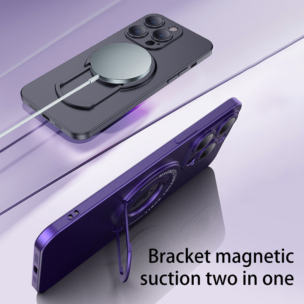 TPU Case for iPhone 13 Pro Max 6.7 inch Protective Slim Phone Shell Anti-Fall Phone Cover with Retractable Kickstand