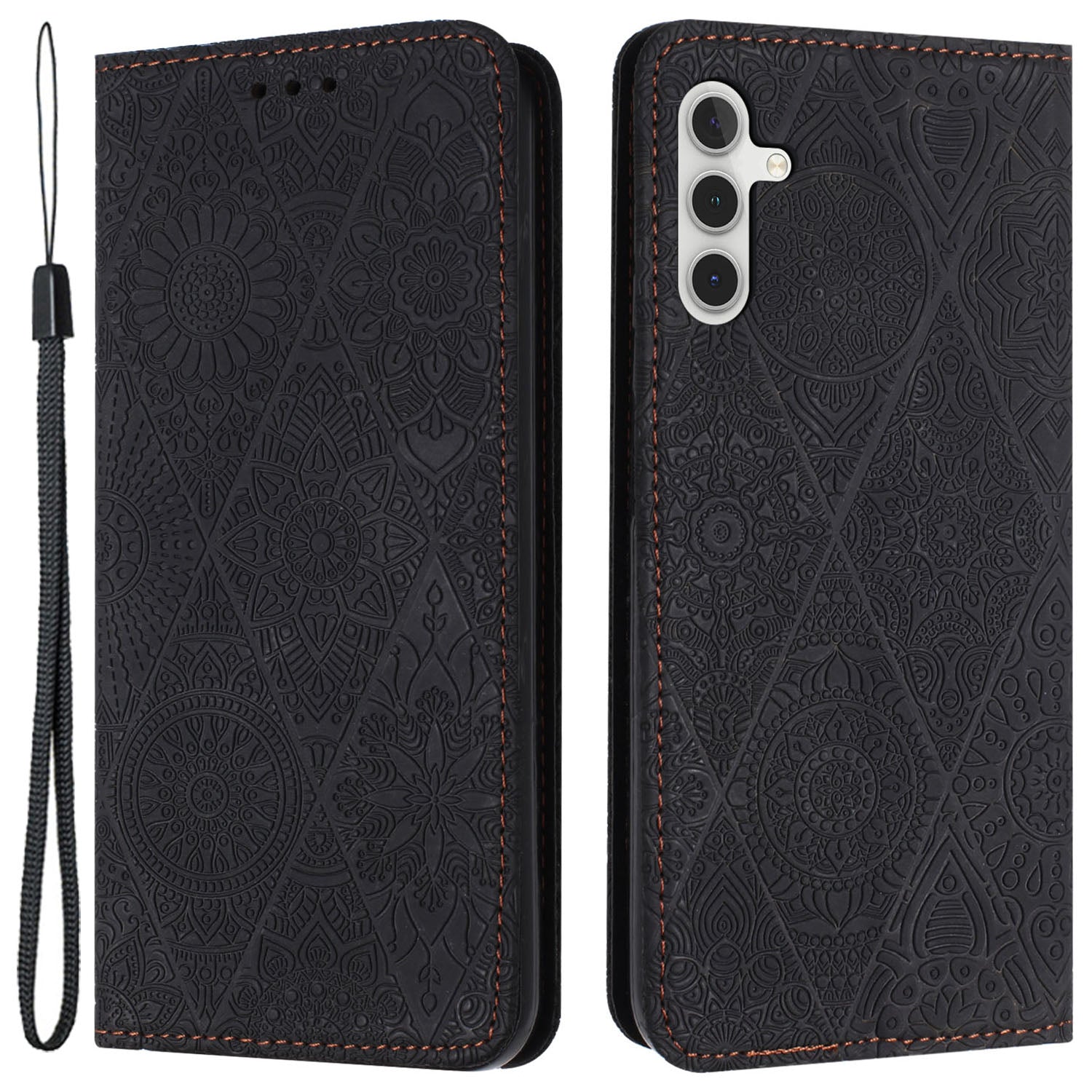 For Samsung Galaxy A14 4G / 5G Imprinted PU Leather Phone Case Wallet Stand Shockproof Cover
