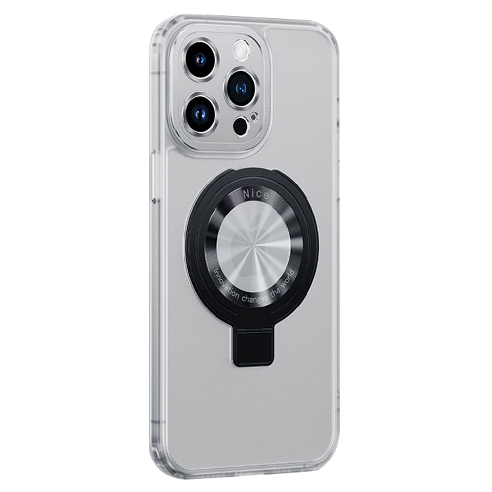 Matte Phone Case for iPhone 14 Pro Max Magnetic TPU PC Cover Rubberized Phone Shell with Kickstand