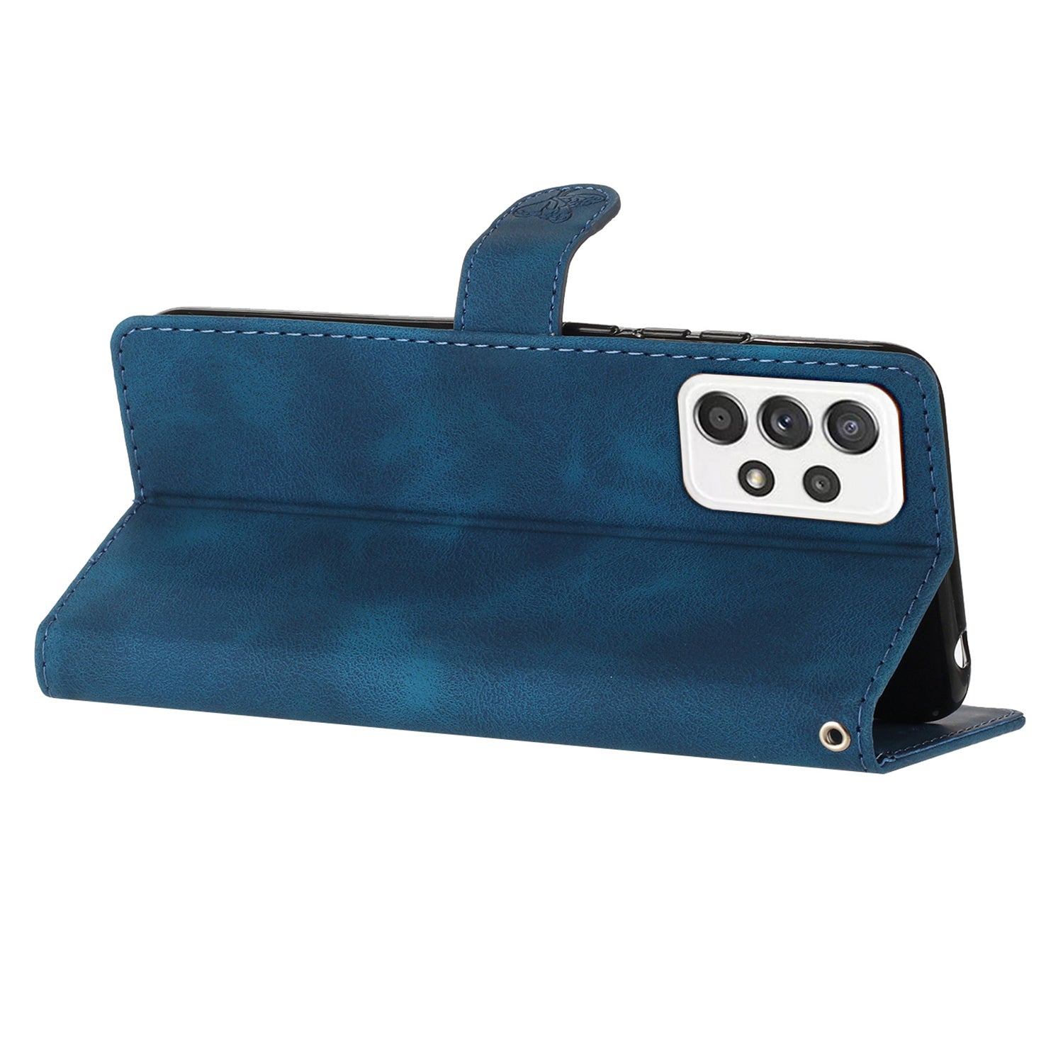 For Samsung Galaxy A53 5G Flower Imprint Anti-drop Phone Cover Leather Stand Case with Wallet