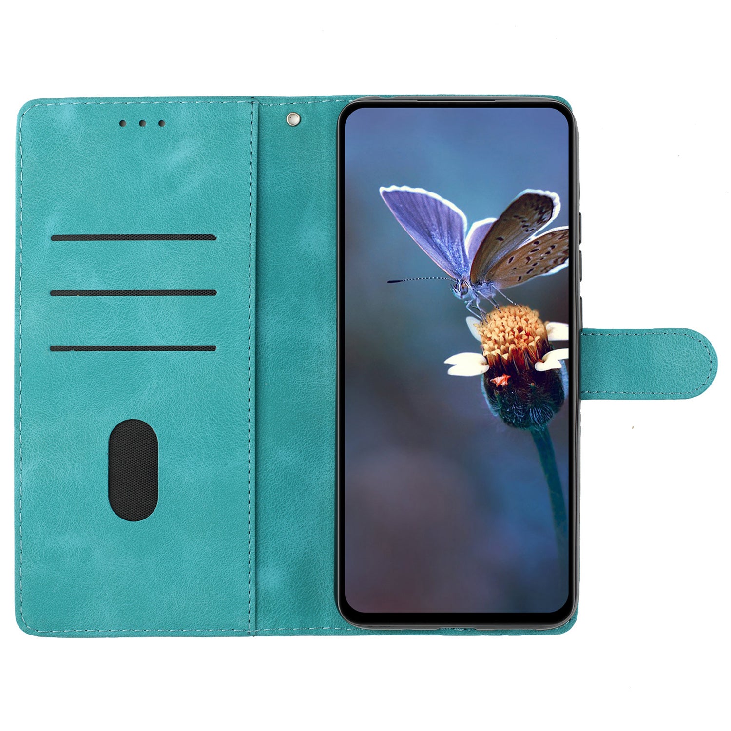 Til Samsung Galaxy A32 4G (EU-version) lædertelefoncover Flower Imprint Stand-etui med pung