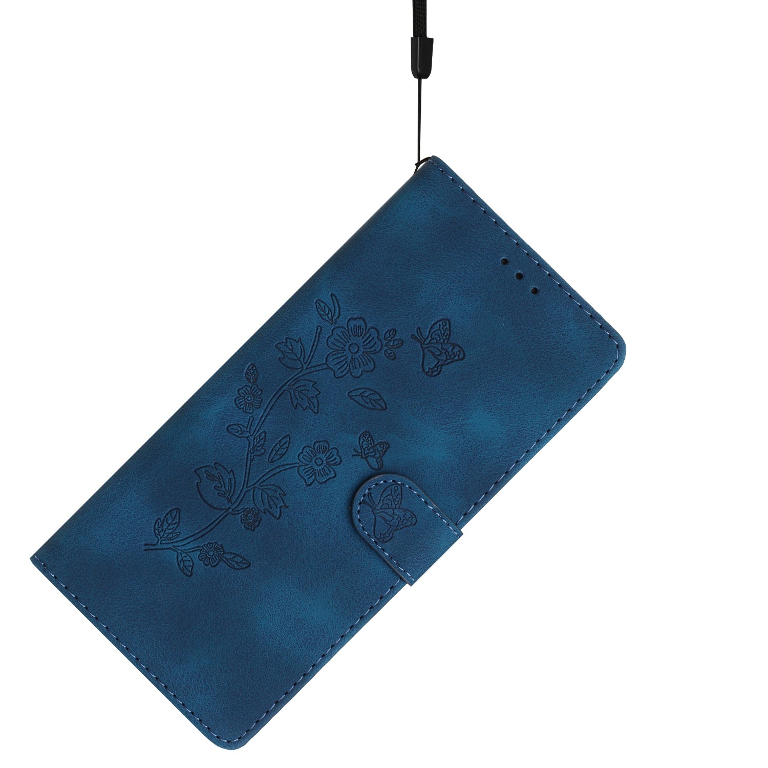 Flower Imprint Wallet Phone Case for Samsung Galaxy A40 PU Leather Stand Shockproof Cover