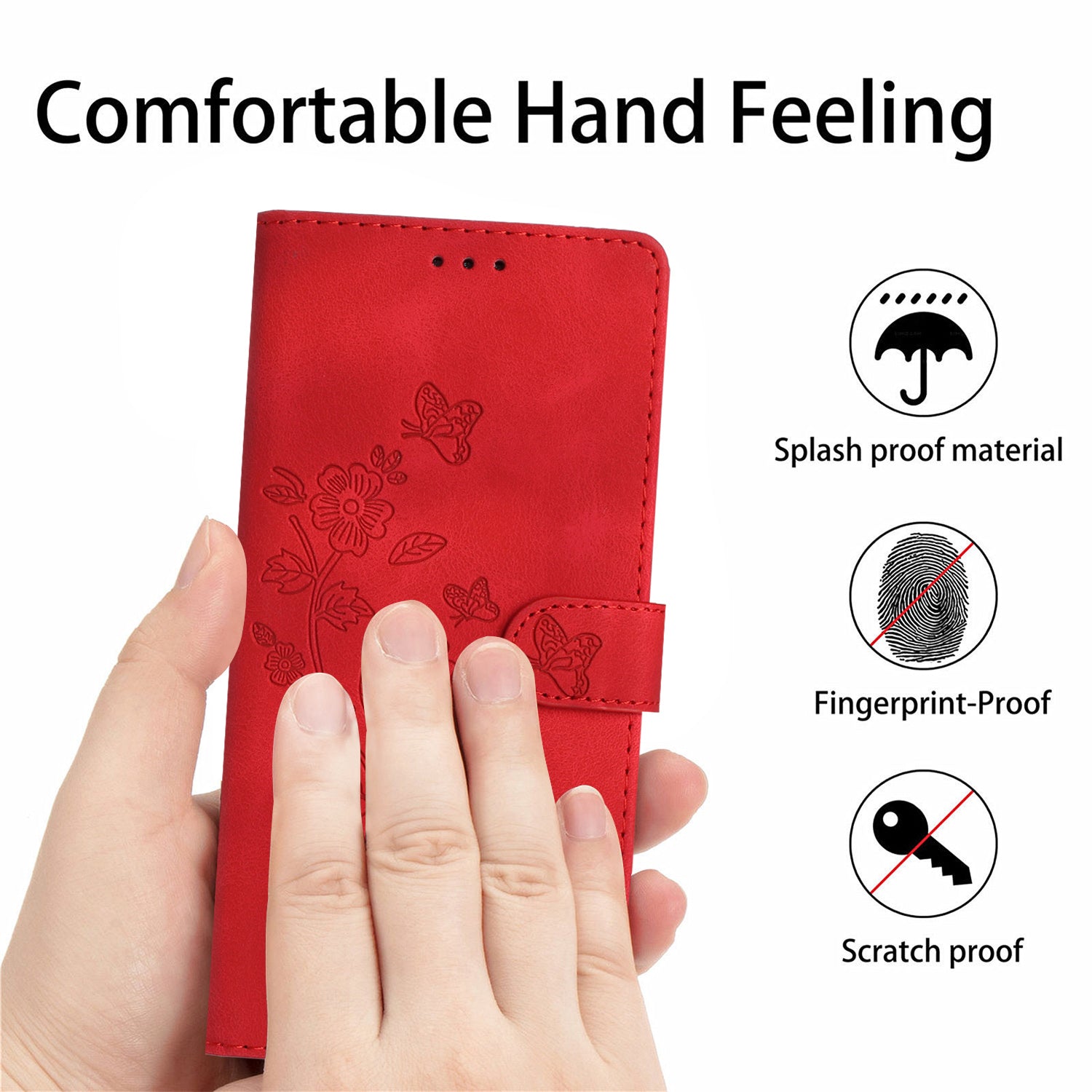 Flower Imprint Wallet Phone Case for Samsung Galaxy A40 PU Leather Stand Shockproof Cover