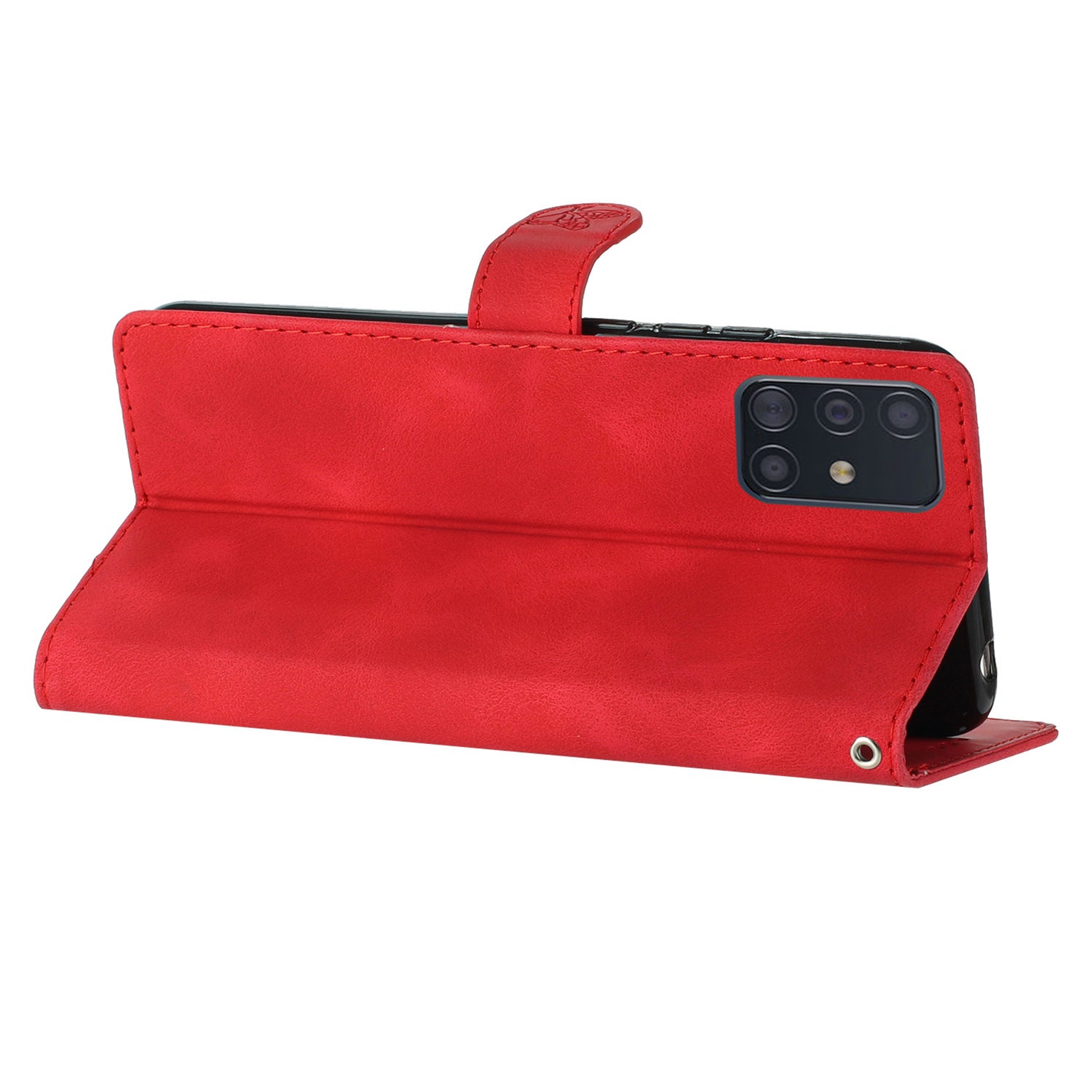 Stand Case for Samsung Galaxy A71 4G SM-A715 PU Leather Flower Imprint Wallet Phone Cover