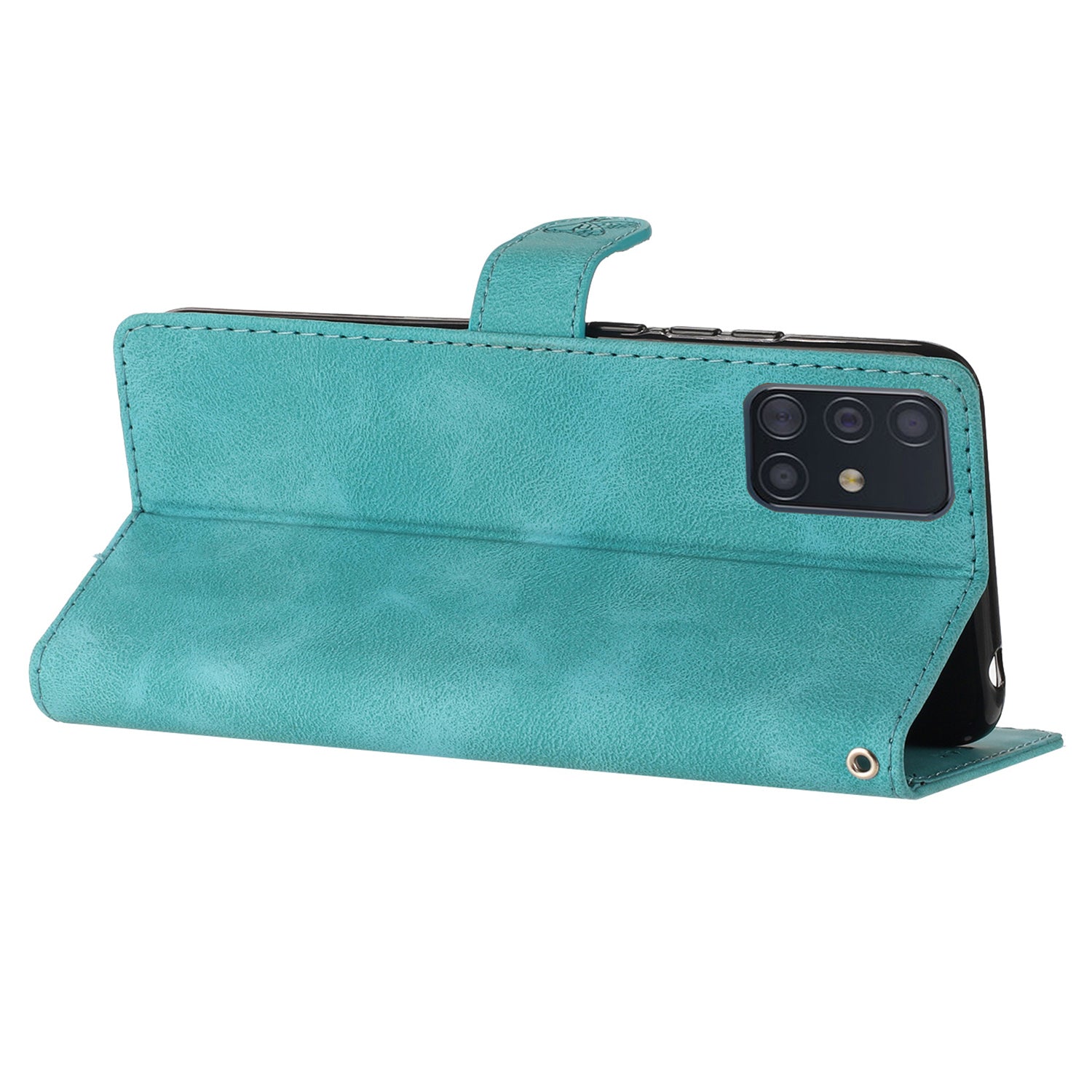 For Samsung Galaxy A51 4G SM-A515 Flower Imprint Phone Case Wallet Stand Leather Phone Cover