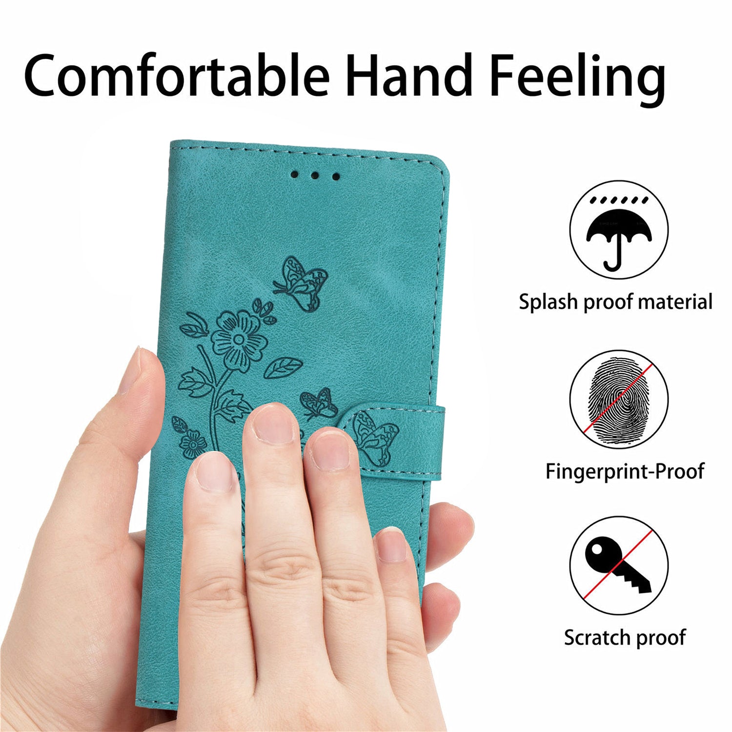 For Samsung Galaxy A41 (Global Version) Phone Stand Case Flower Imprint PU Leather Wallet Cover