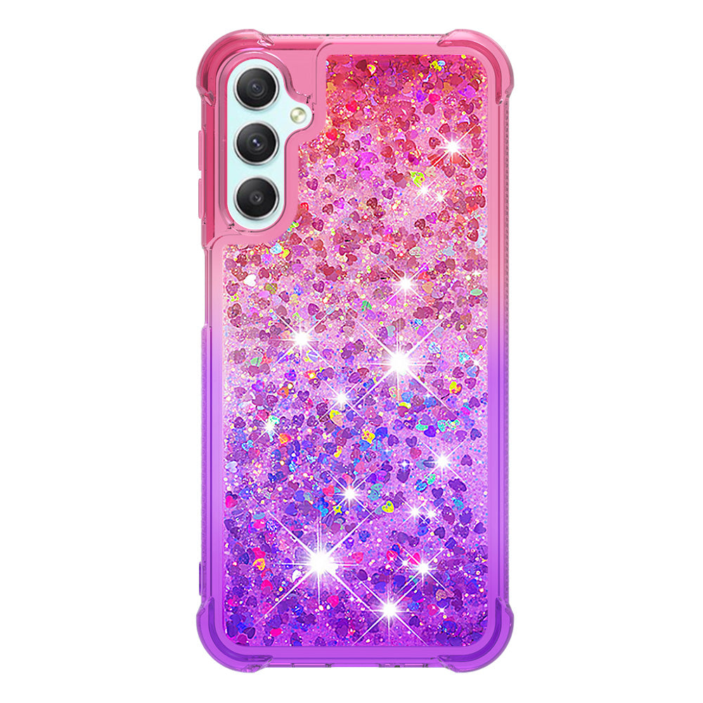 YB Quicksand Series-3 for Samsung Galaxy A24 4G Anti-drop TPU Phone Cover Gradient Flowing Liquid Case