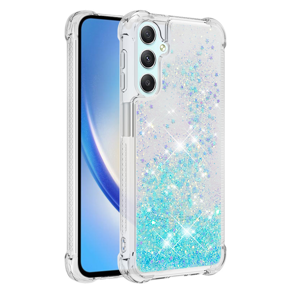 YB Quicksand Series-1 for Samsung Galaxy A24 4G Liquid Glitter Phone Case Soft TPU Protective Cover