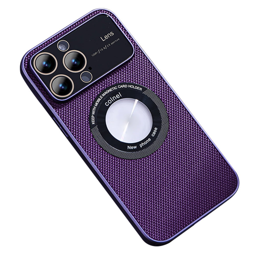 For iPhone 13 Pro 6.1 inch PC Nylon Back Cover LOGO View Cutout Anti-drop Phone Case