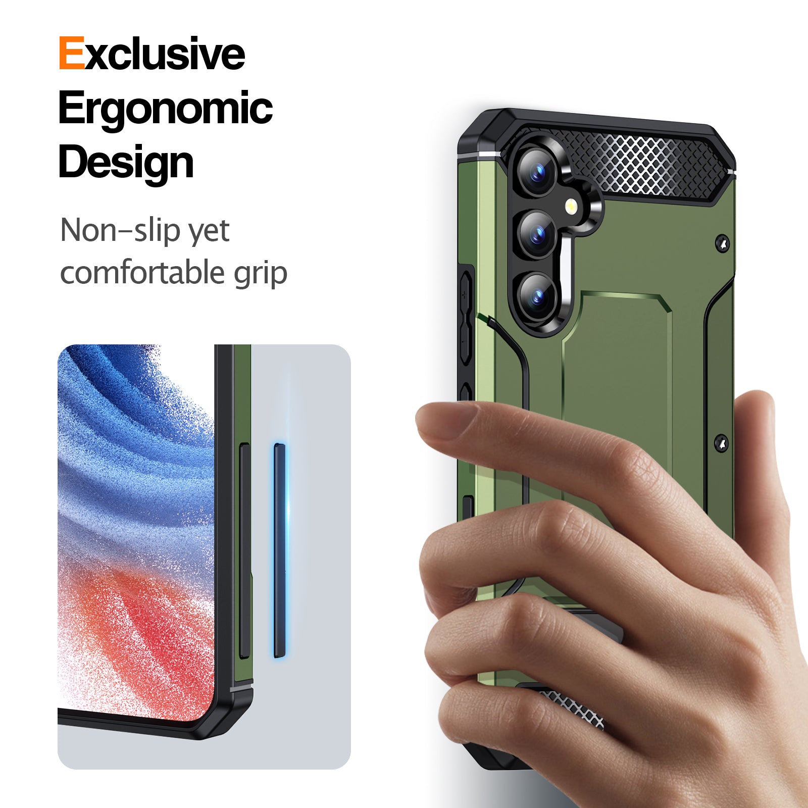 For Samsung Galaxy A14 5G / A14 4G Metal Kickstand Case Anti-Drop Phone Protector Hard PC TPU Phone Shell