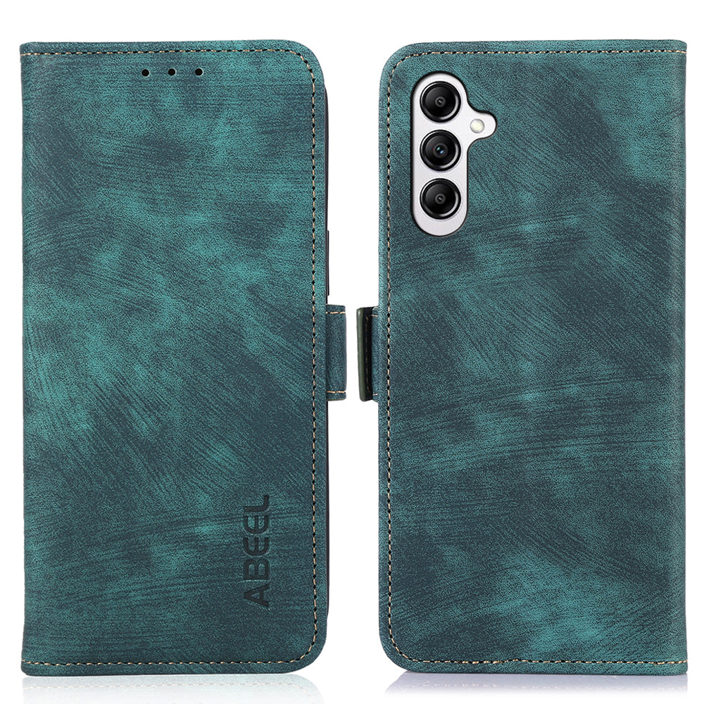 ABEEL For Samsung Galaxy A24 4G Retro Texture Wallet Cover PU Leather Mobile Phone Stand Case