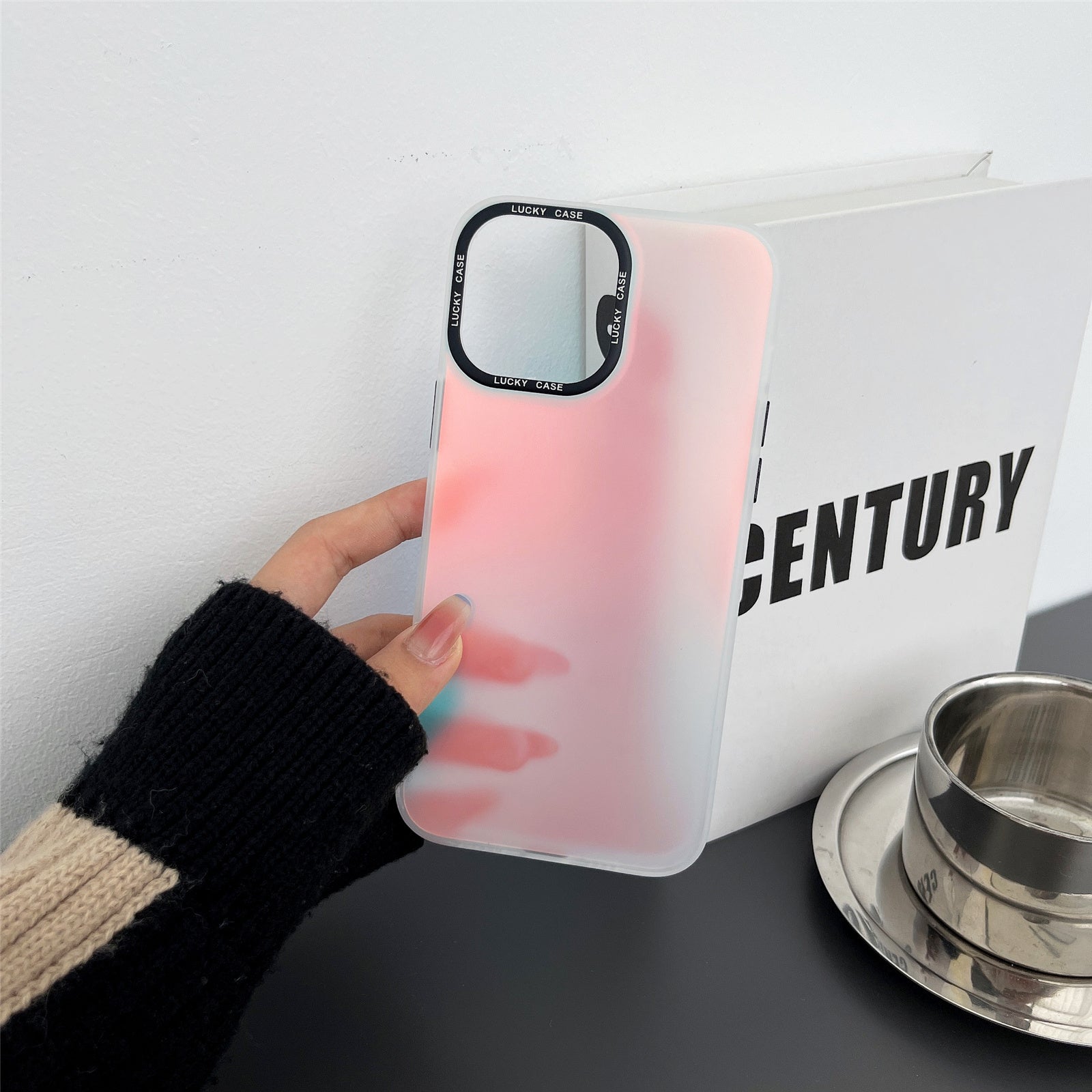 For iPhone 13 Pro Max Shockproof Laser Discoloration Phone Case Anti-Dust PC TPU Phone Cover