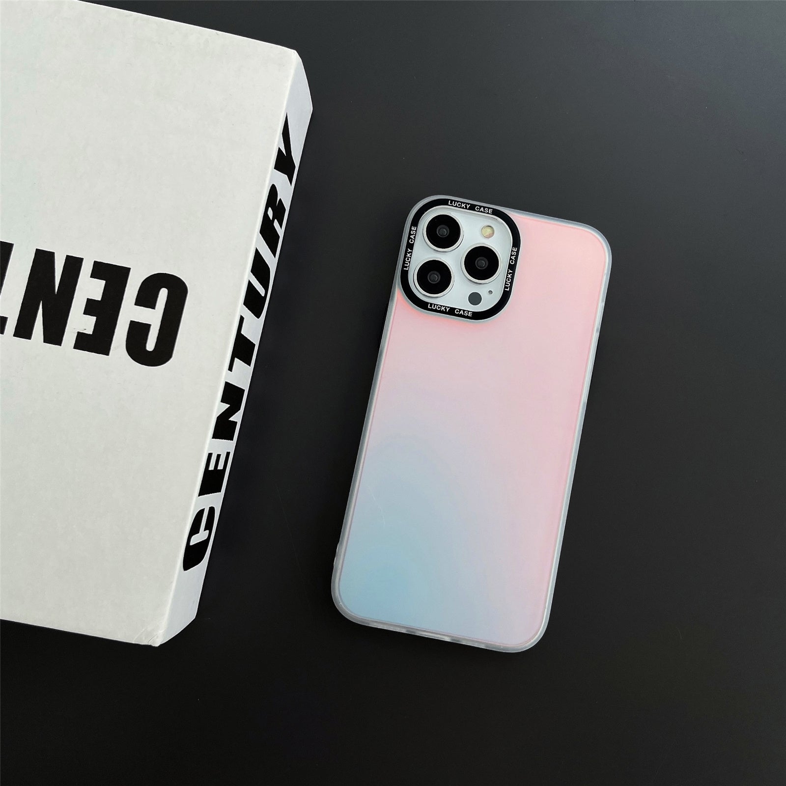 For iPhone 13 Pro Max Shockproof Laser Discoloration Phone Case Anti-Dust PC TPU Phone Cover