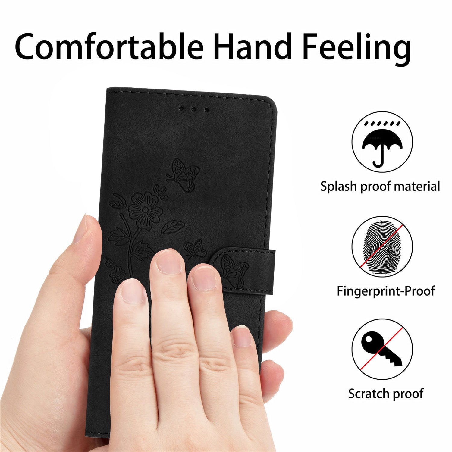 For Samsung Galaxy M53 5G Anti-drop Phone Case Imprinted Flower Wallet Stand Leather Cellphone Cover