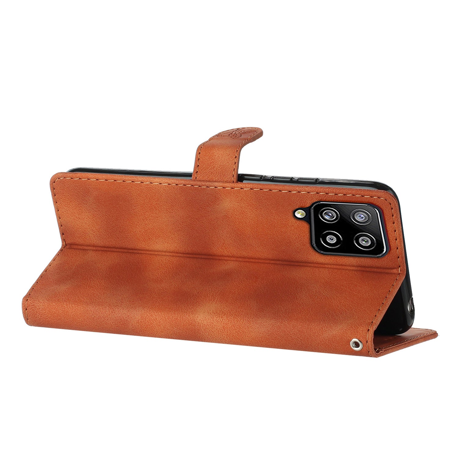 For Samsung Galaxy M53 5G Anti-drop Phone Case Imprinted Flower Wallet Stand Leather Cellphone Cover