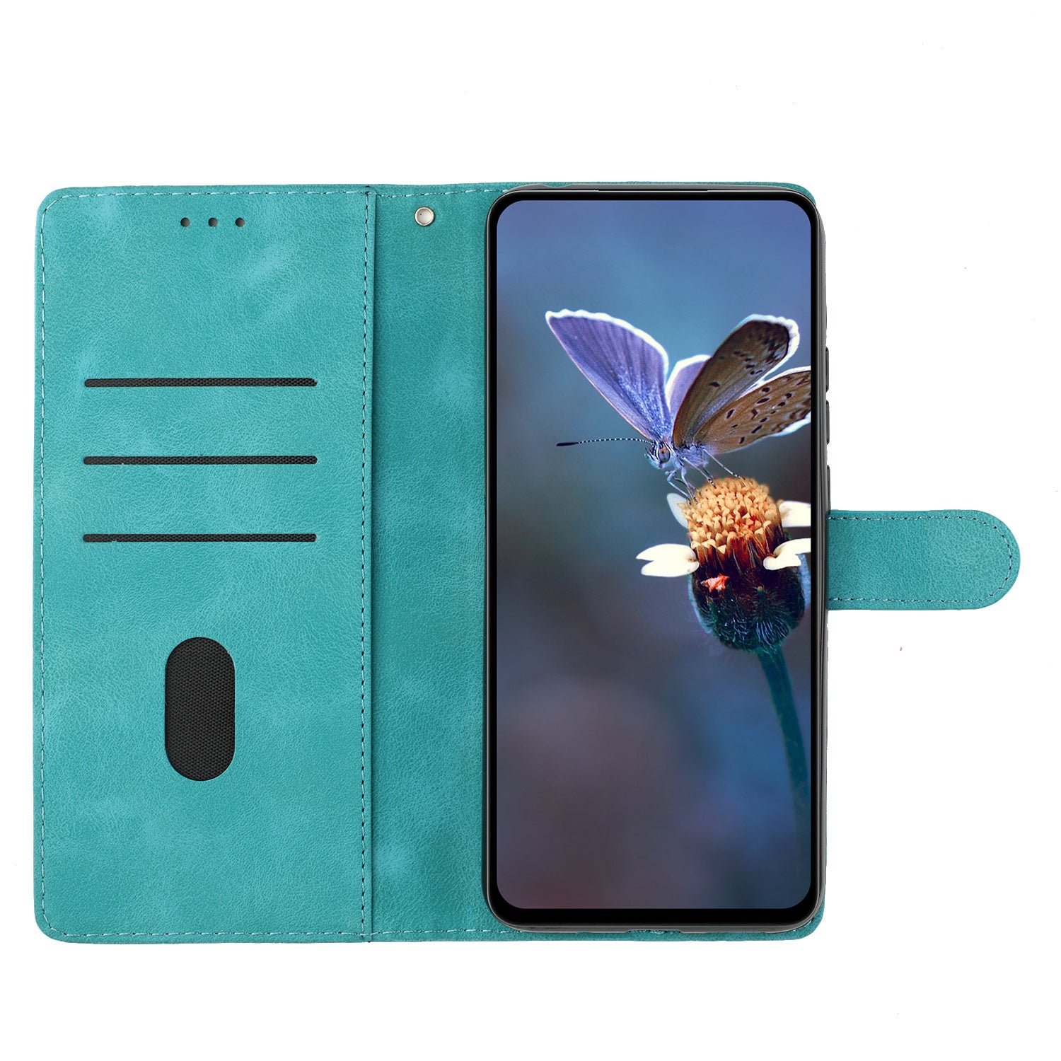 For Samsung Galaxy M53 5G Anti-drop Phone Case Imprinted Flower Wallet Stand Leather Cellphone Cover