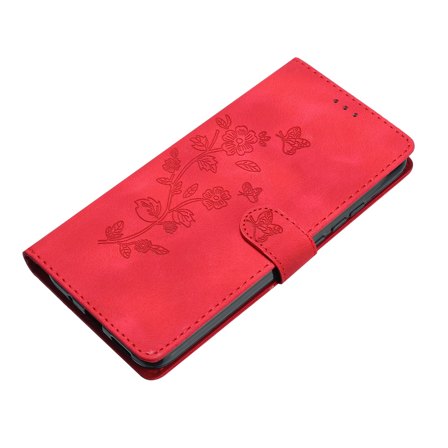 For Samsung Galaxy M52 5G Anti-drop Imprinted Flower Phone Case Wallet Stand Leather Cover
