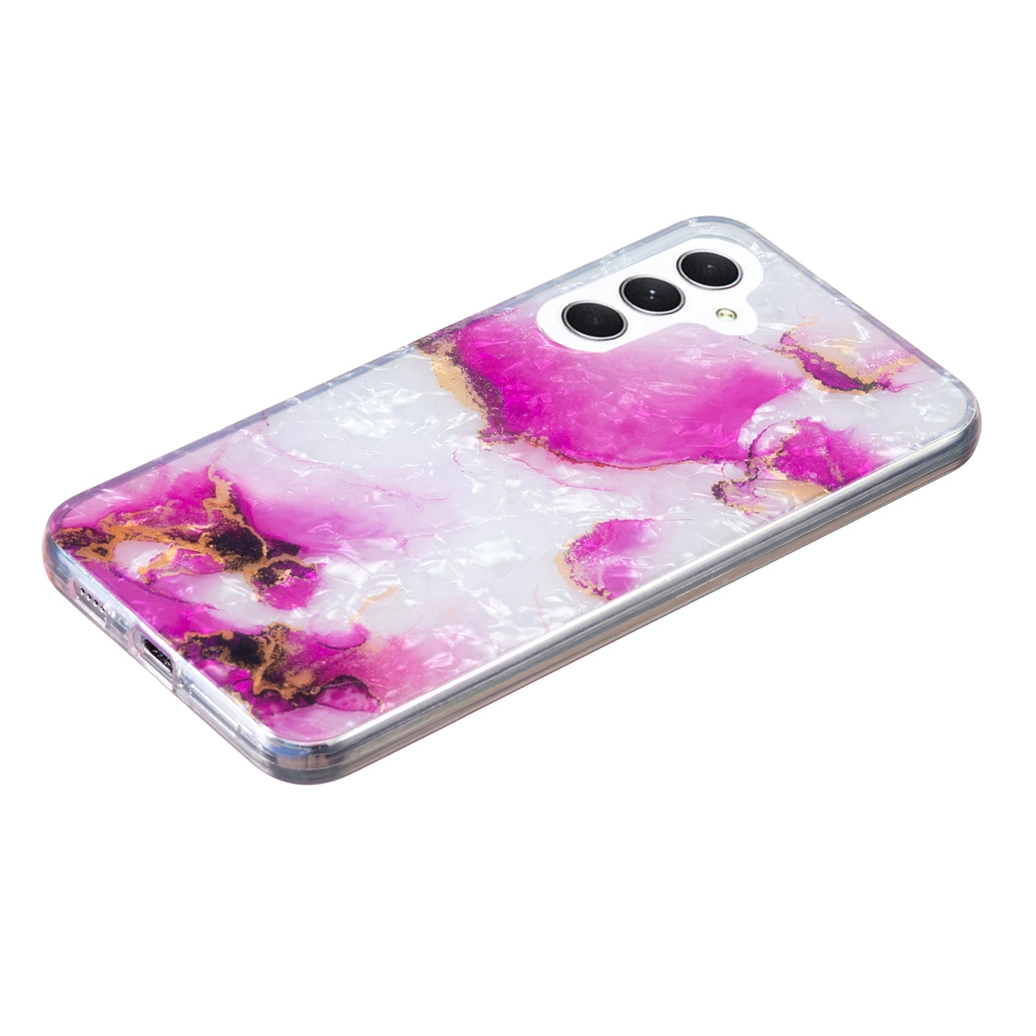 Pro Samsung Galaxy A54 5G flexibilní TPU pouzdro IMD Marble Flower Shell Pattern Back Cover