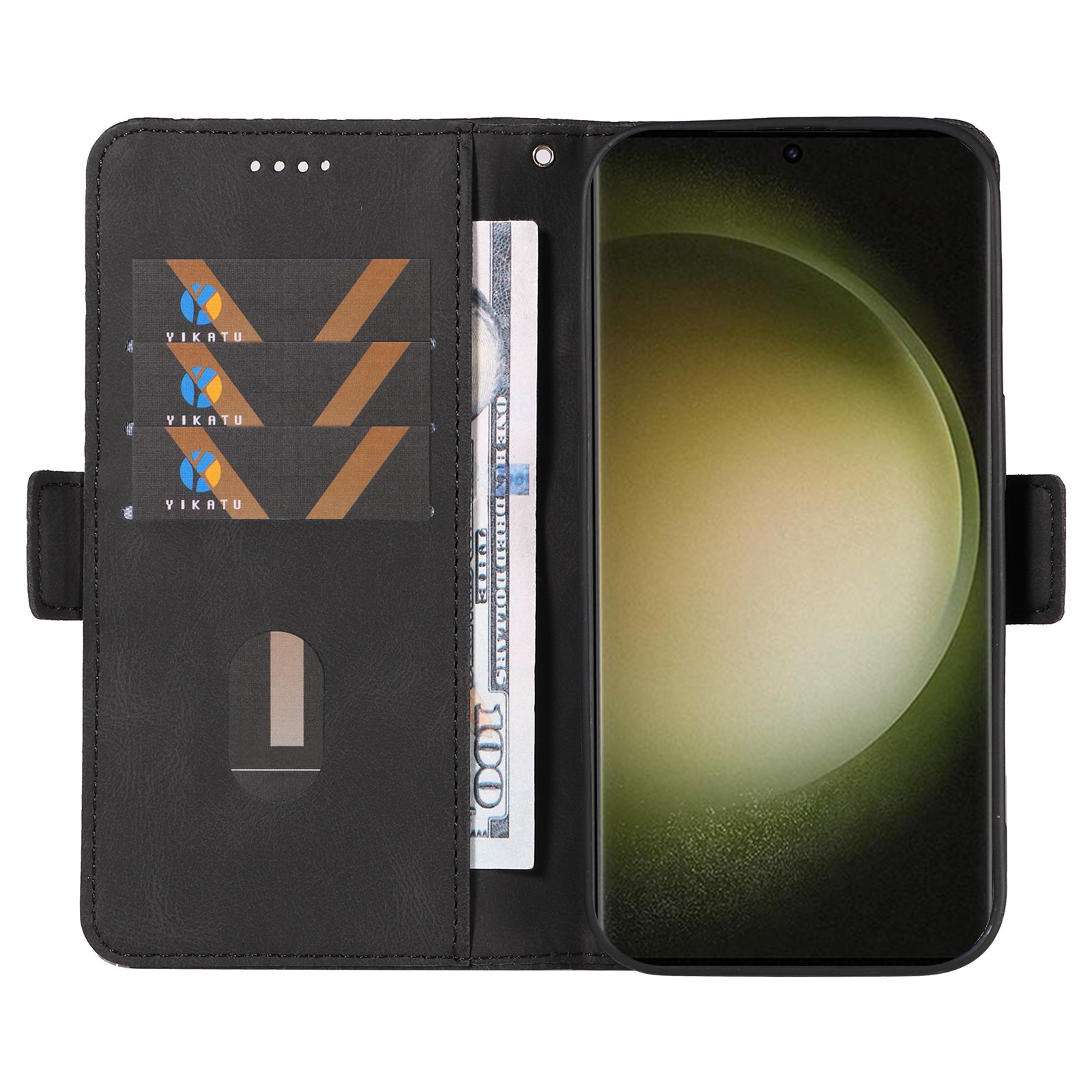 For Samsung Galaxy S23 Ultra Stand Phone Case PU Leather Wallet Rhombus Imprinted Cover