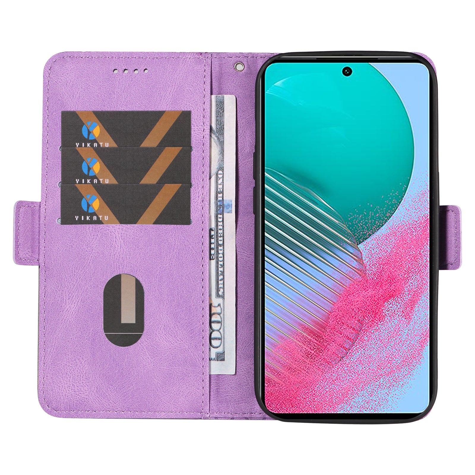 For Samsung Galaxy A52 4G / 5G / A52s 5G Color Splicing Mobile Phone Cover Rhombus Imprinted Leather Stand Wallet Case