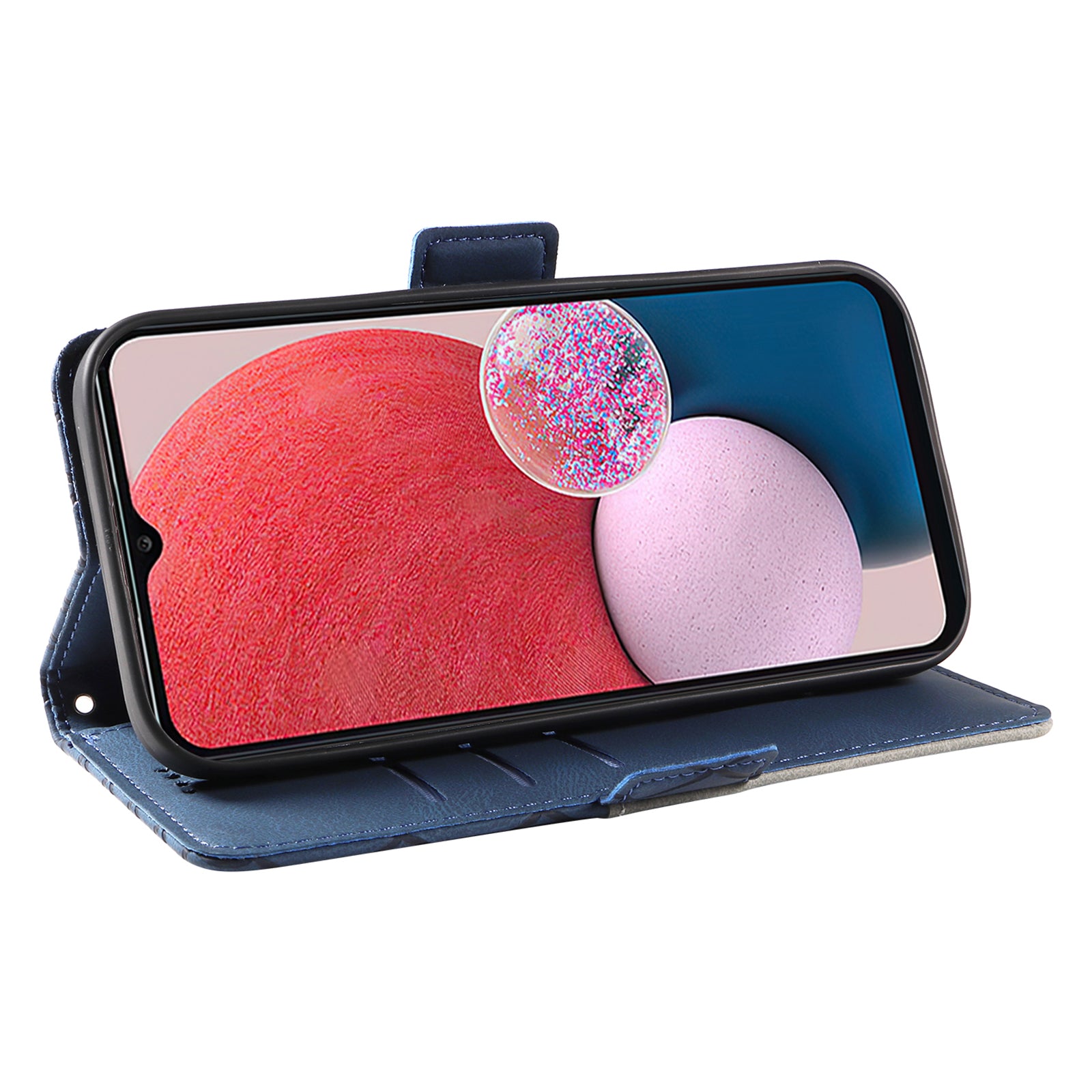 Til Samsung Galaxy A32 5G / M32 5G Farvesplejsning Rhombus påtrykt Smart Phone Cover Læder Stand Wallet Case