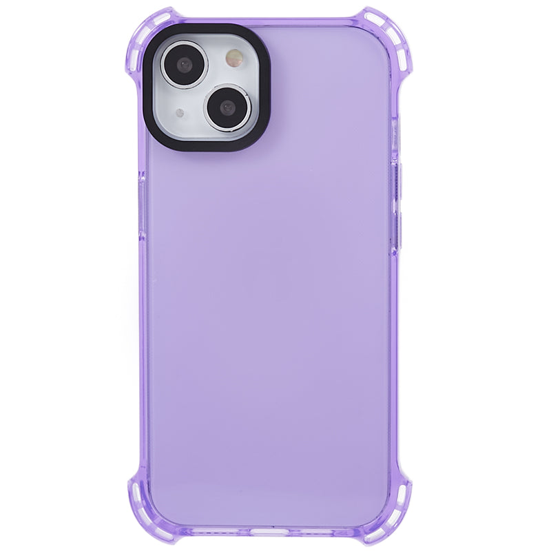For iPhone 14 TPU Thicken Cover Four Corner Anti-drop Phone Case with Long Lanyard