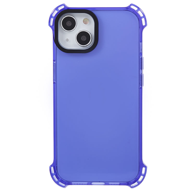 For iPhone 14 TPU Thicken Cover Four Corner Anti-drop Phone Case with Long Lanyard