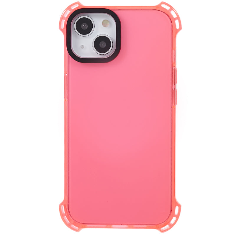 For iPhone 14 TPU Thicken Cover Four Corner Anti-drop Phone Case with Long Lanyard