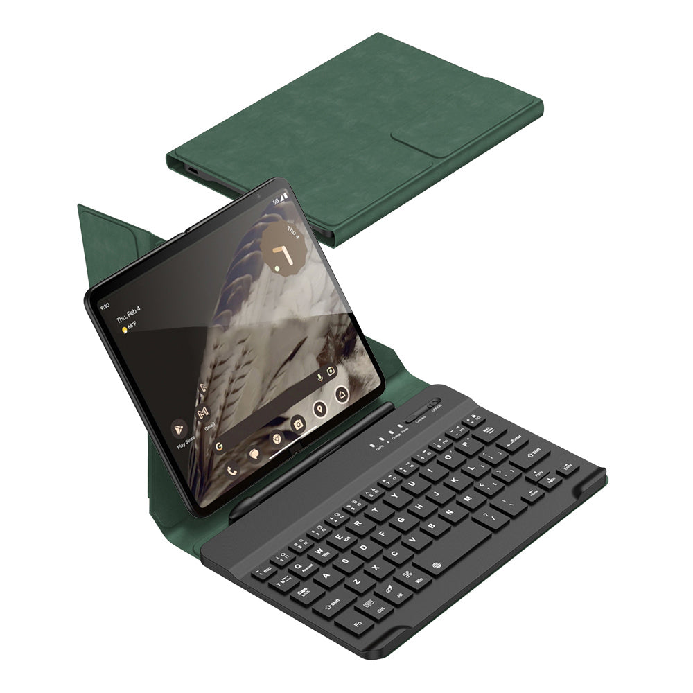 For Samsung Galaxy Fold / Z Fold Series PU Leather Portable Case Kickstand Cover with Bluetooth Keyboard