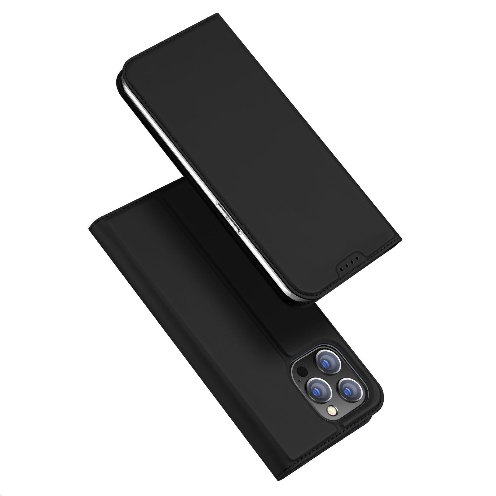DUX DUCIS Skin Pro Series for iPhone 15 Pro Max/Ultra PU Leather Card Slot Phone Case Stand Protective Flip Cover
