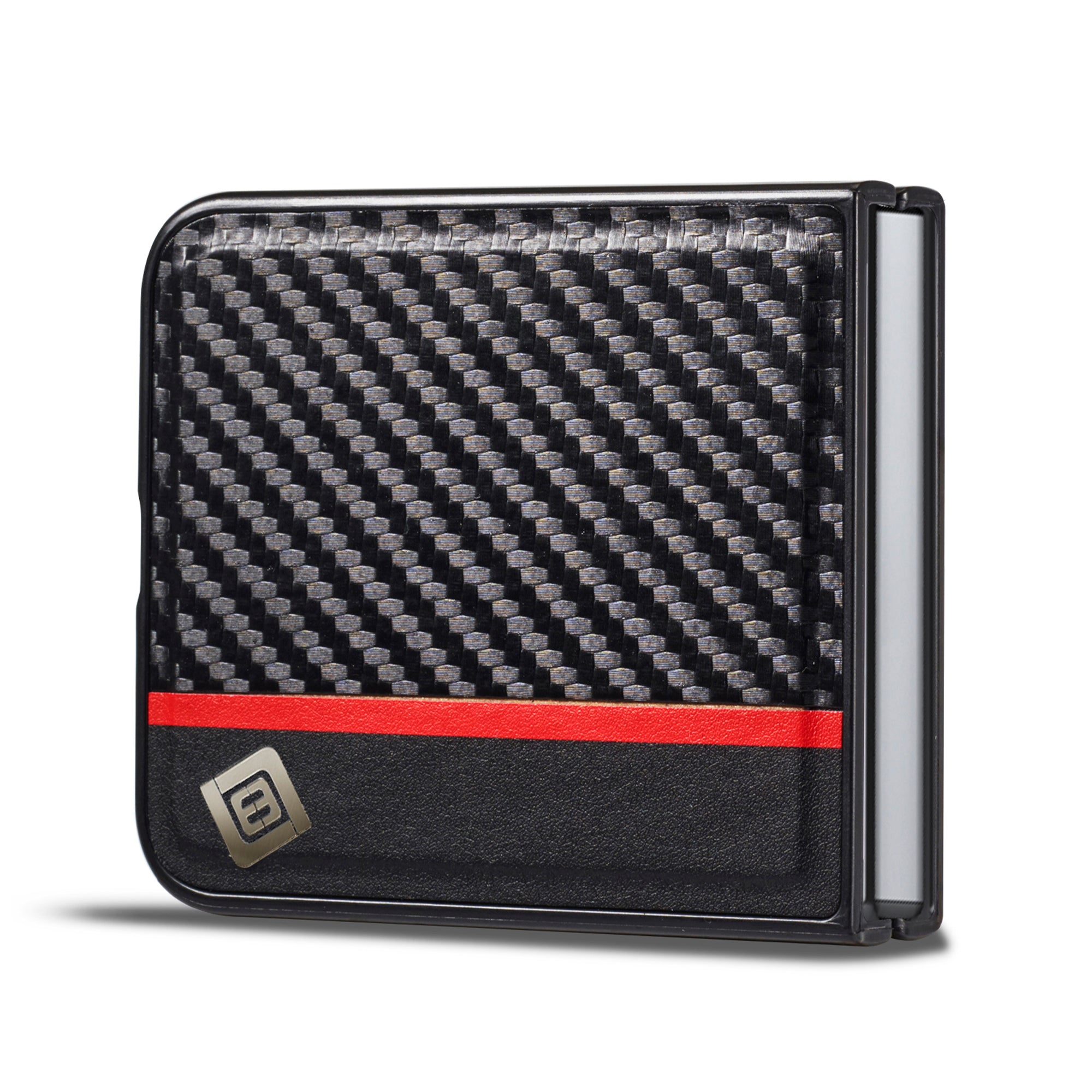 LC.IMEEK For Samsung Galaxy Z Flip5 5G Carbon Fiber Texture Phone Case PU Leather+PC Shockproof Cover