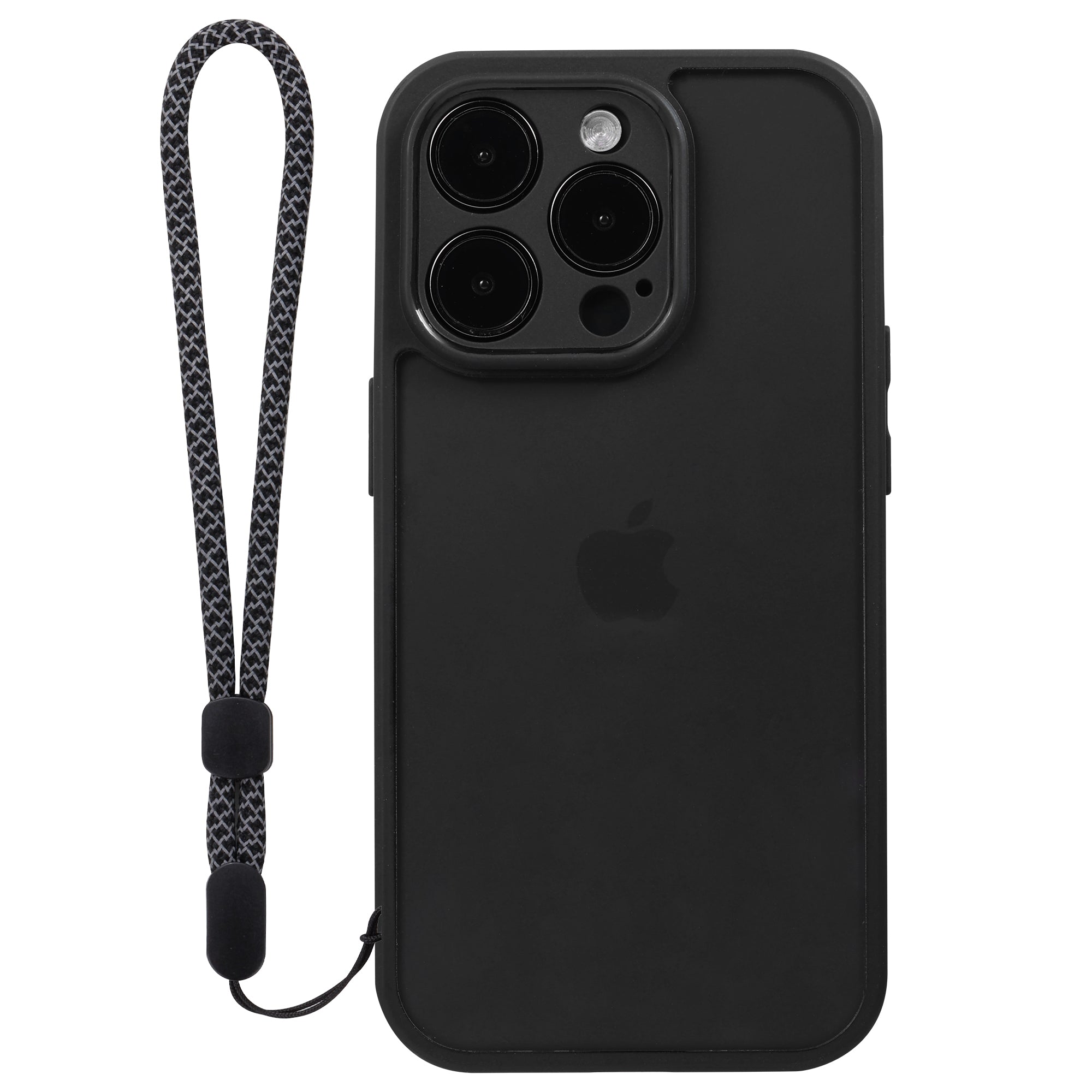 VILI M Series For iPhone 14 Pro Slim Shell Anti-Scratch Clear PC TPU Phone Case with Wrist Strap