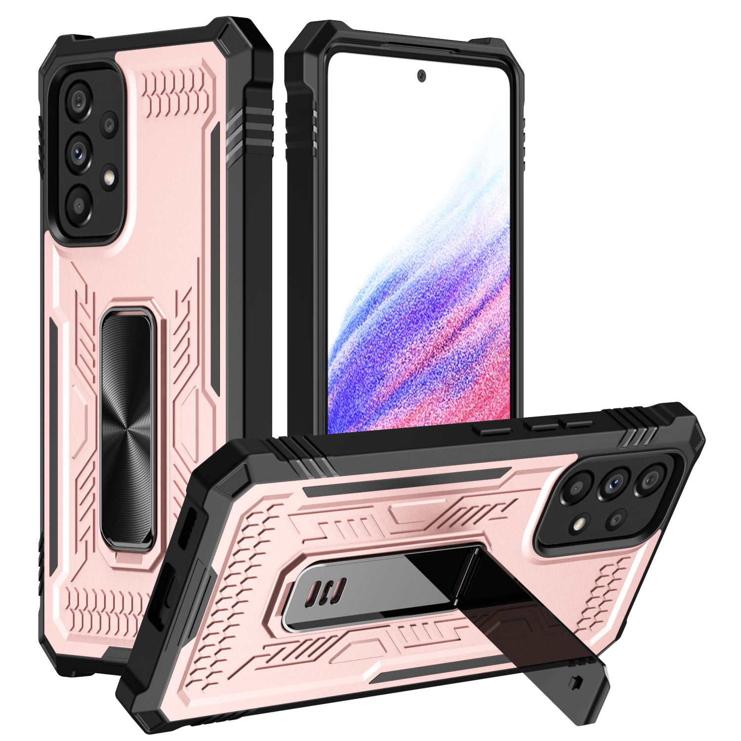 TPU PC Phone Cover for Samsung Galaxy A53 5G Kickstand Anti-drop Protective Phone Case