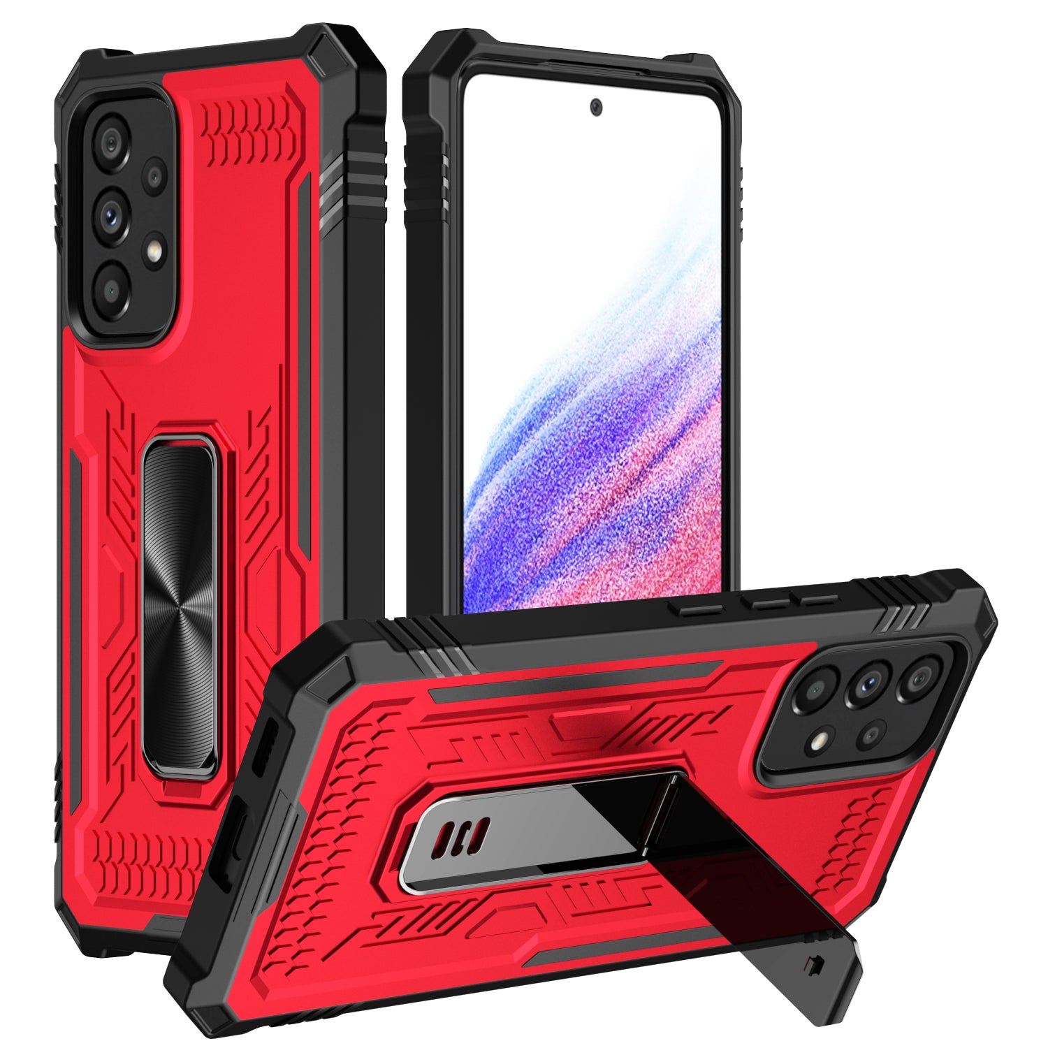 TPU PC Phone Cover for Samsung Galaxy A53 5G Kickstand Anti-drop Protective Phone Case