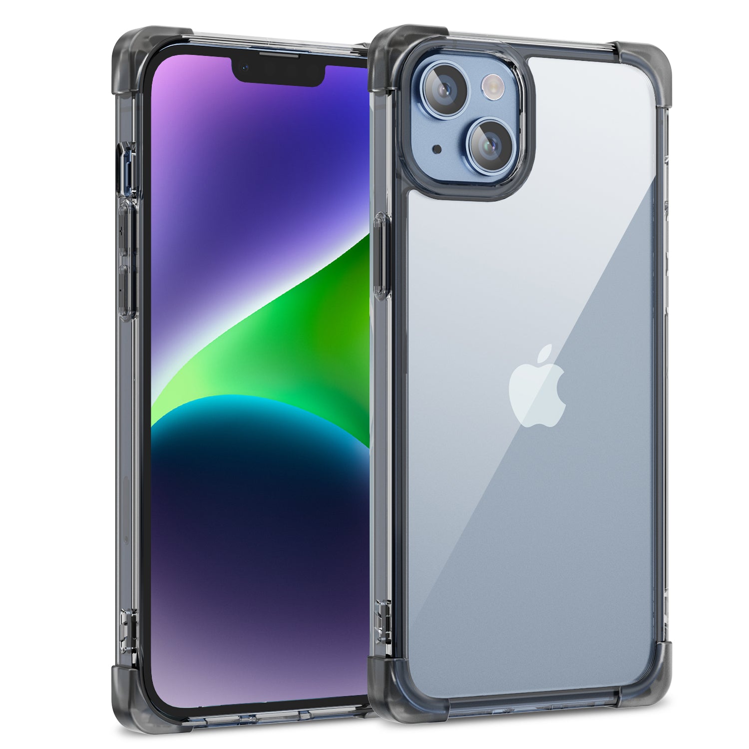 Pro iPhone 14 Čtyřrohový matný nárazuvzdorný kryt TPU akrylové pouzdro na telefon proti poškrábání