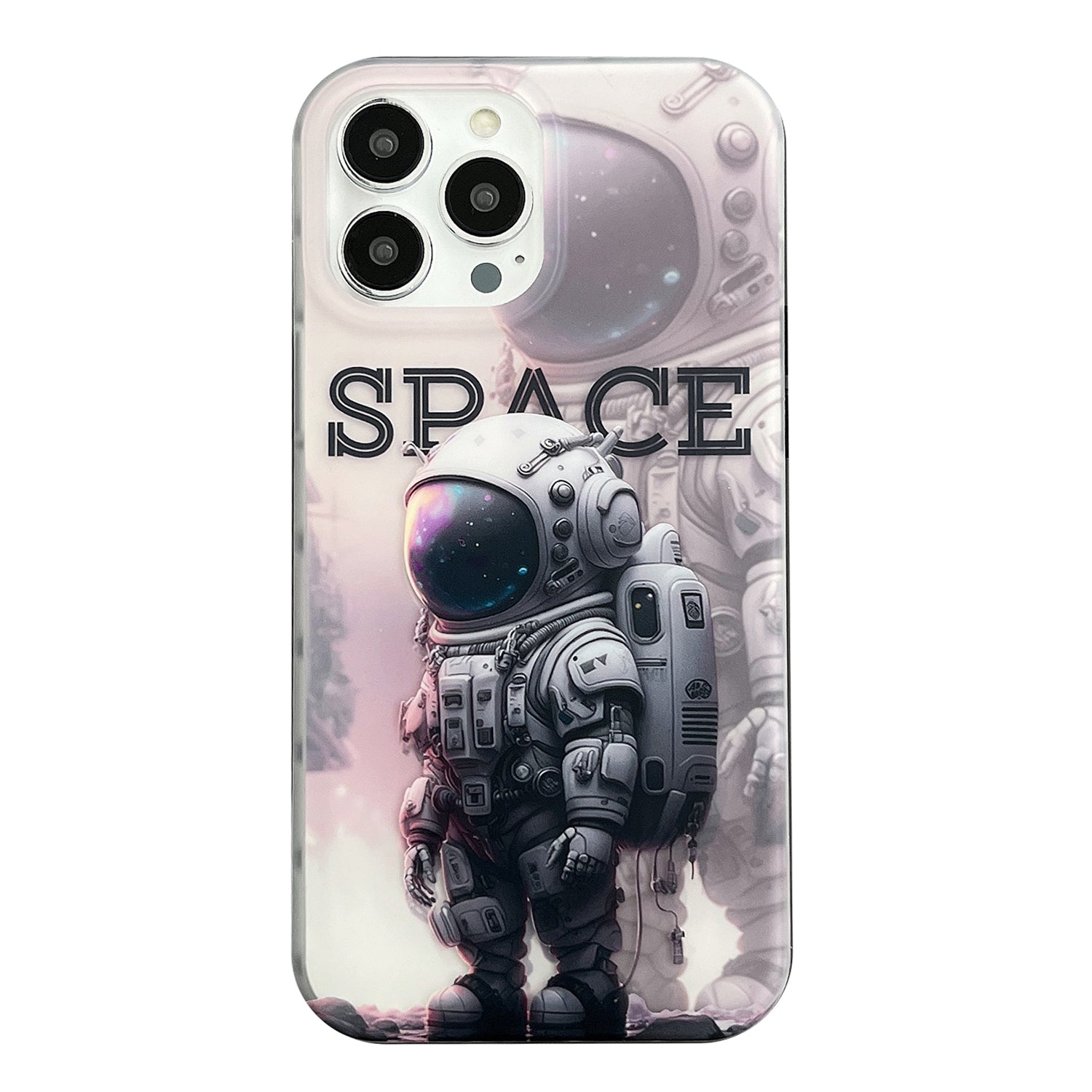 Til iPhone 14 Pro PC TPU beskyttende mat cover IMD Astronaut Pattern telefoncover