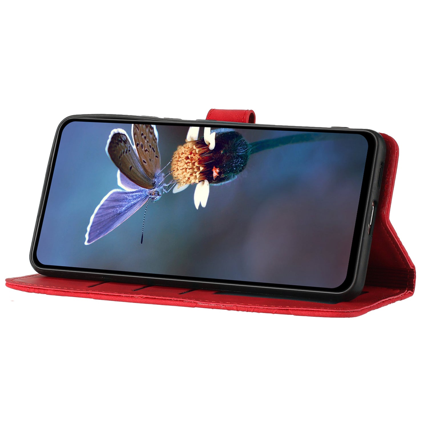 For Samsung Galaxy S22 5G Flowers Imprinted Leather Phone Case Stand Wallet Protective Cover