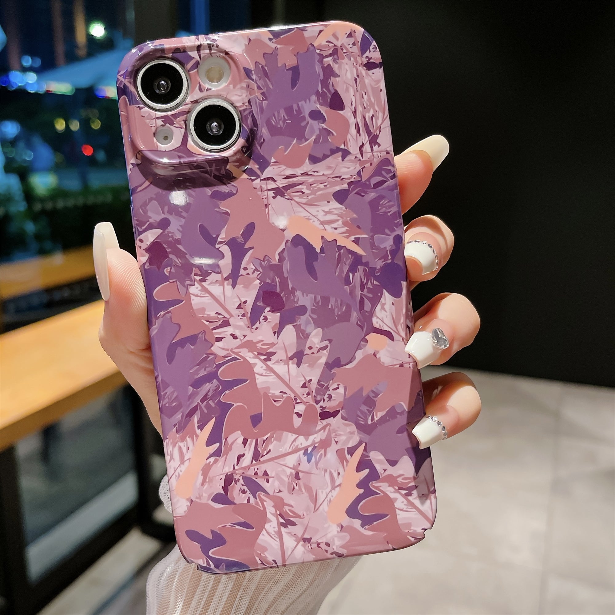 Pro iPhone 14 Hard PC Zadní kryt s maskovacím vzorem Ochranné pouzdro na telefon